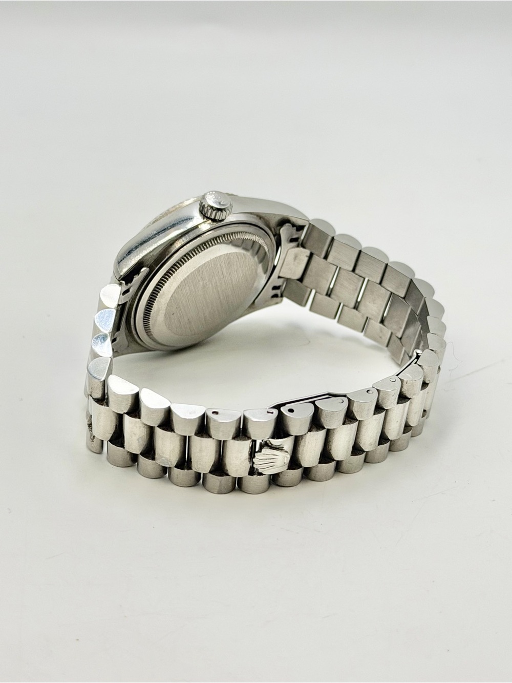 Reproduction Rolex Silver Stainless Steel Oyster Perpetual Day-Date Watch - Picture 4 of 4